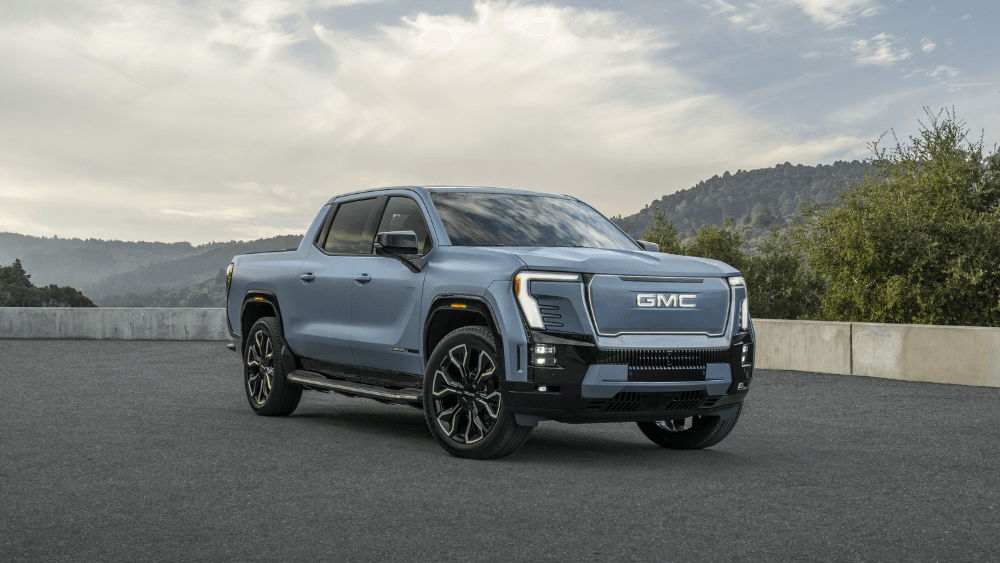 Grey-Blue 2025 GMC Sierra EV Denali