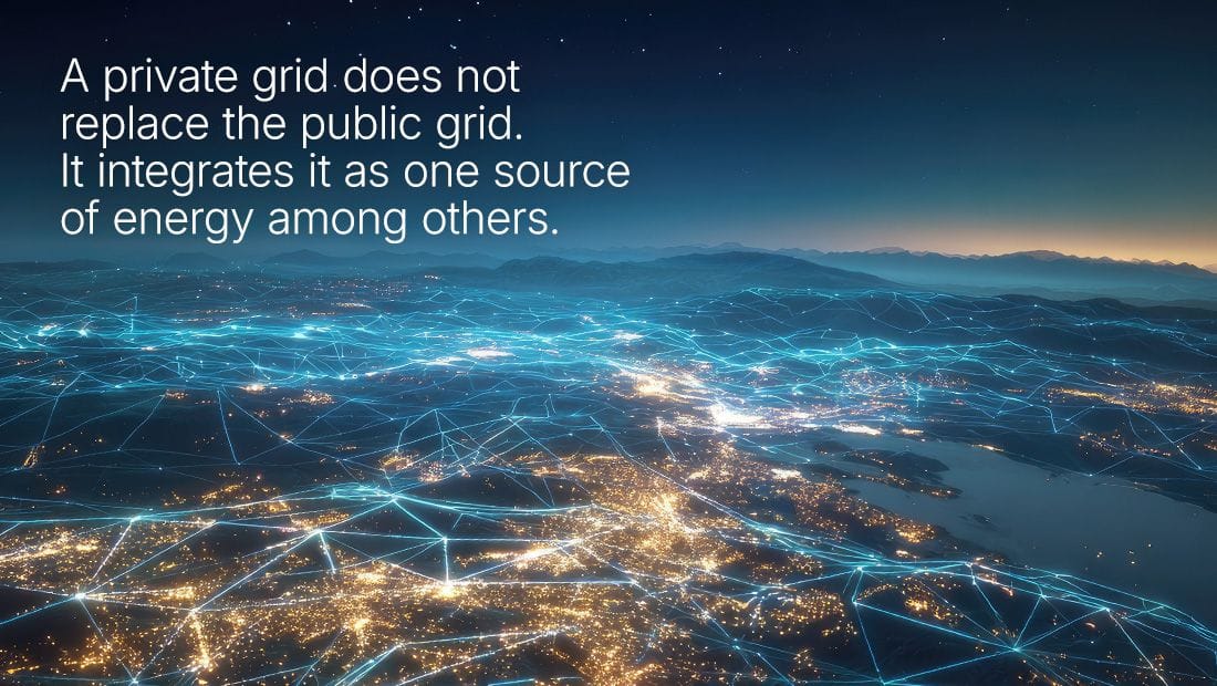 Modern homes benefit from an energy network that blends public and residential energy sources.