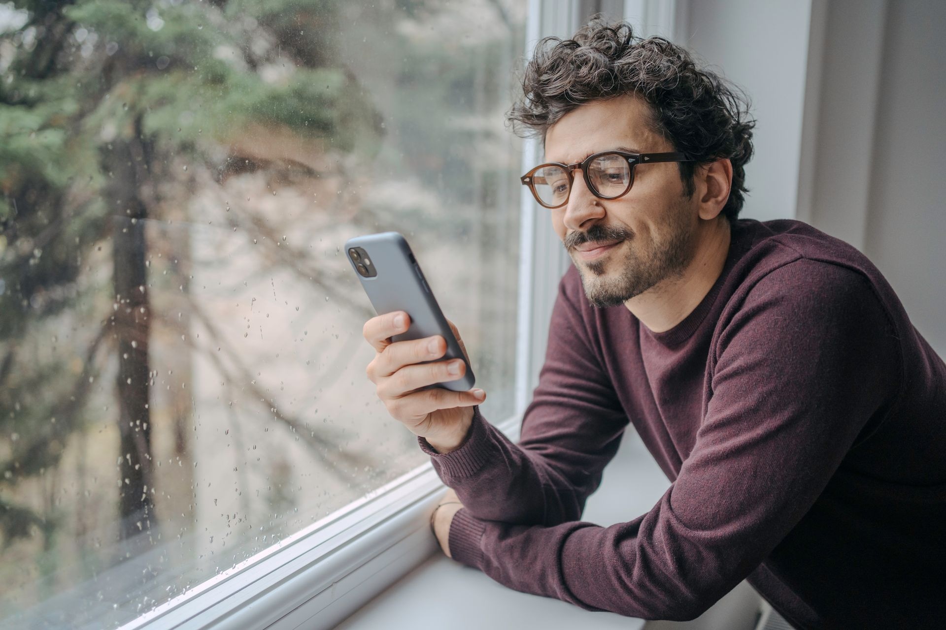 Man holding a mobile phone