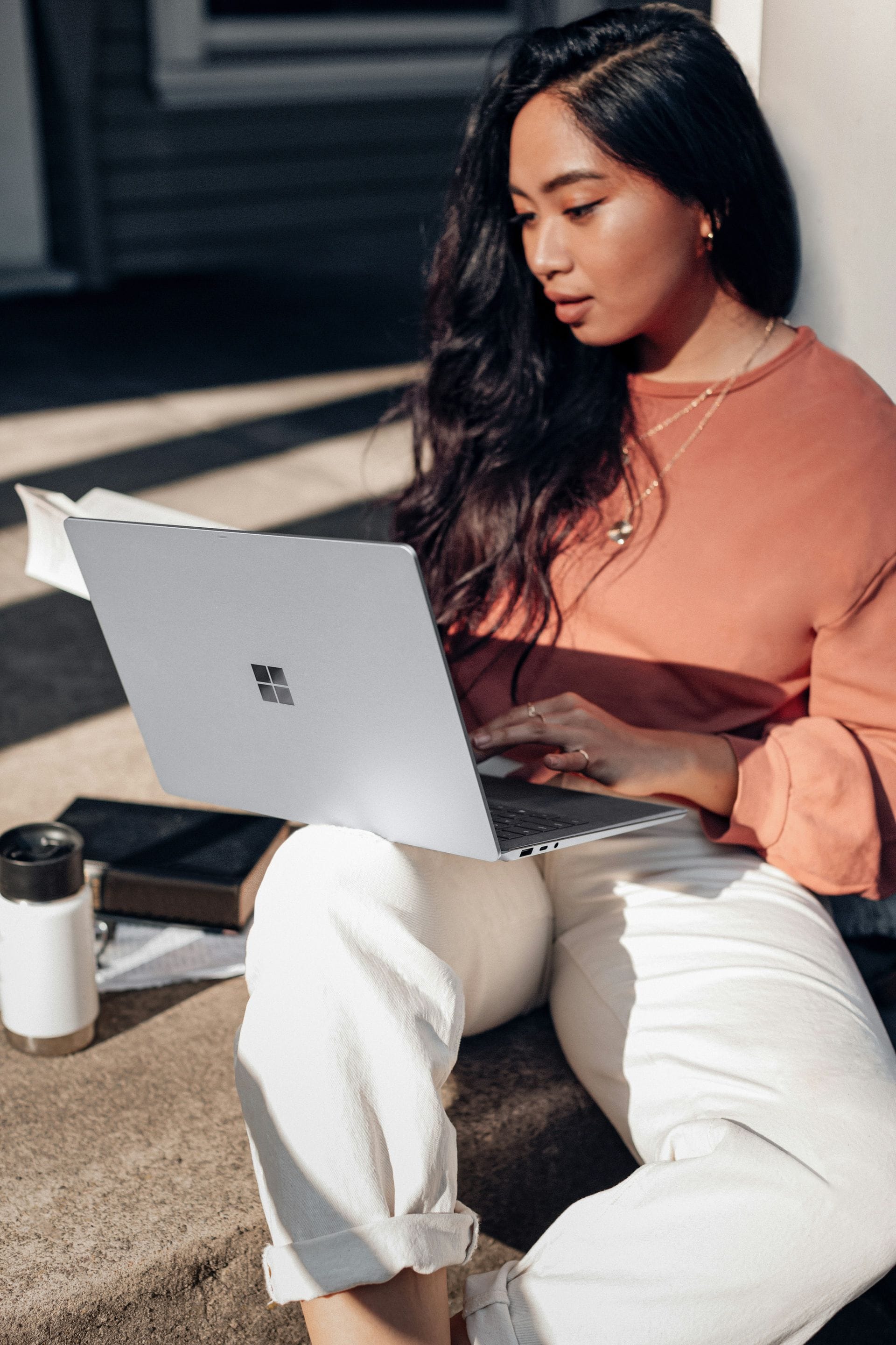Girl with laptop
